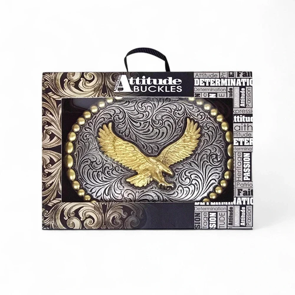 Montana Silversmiths Soar High Eagle Patriotic Belt Buckle Retail‎ $50 ~ NEW